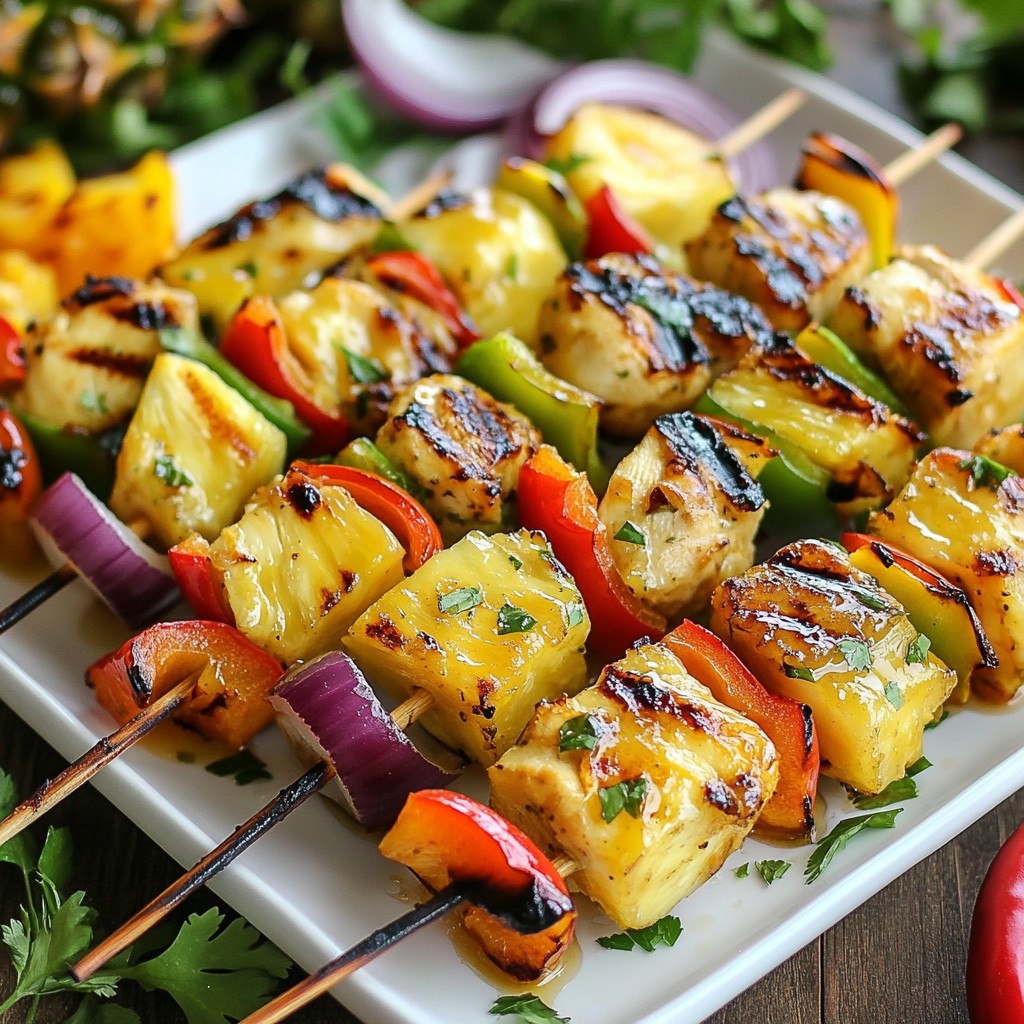 Hawaiian Chicken Pineapple Kebabs Flavorful Grilled Treat