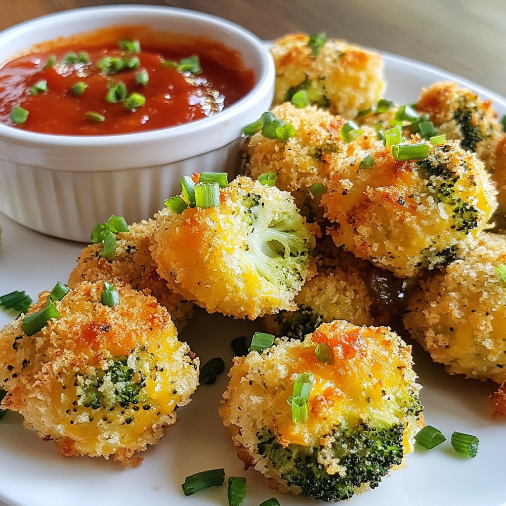 Cheesy Baked Broccoli Bites Healthy Snack Idea