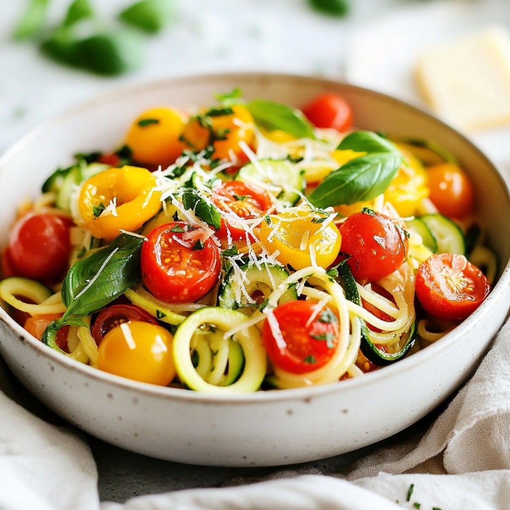 Tomato Zucchini Veggie Pasta Flavorful Dining Idea
