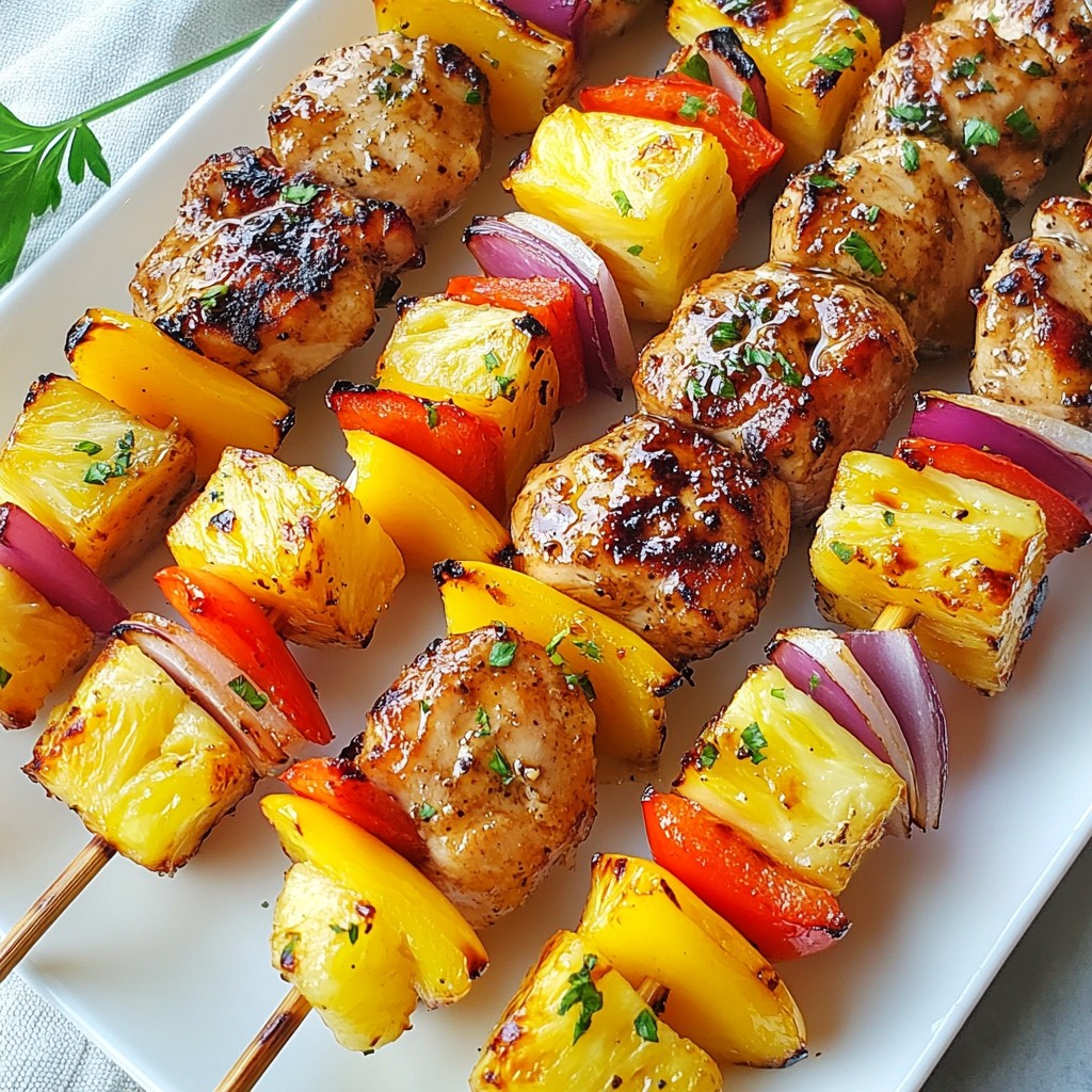 Hawaiian Chicken Pineapple Kebabs Tasty Summer Delight