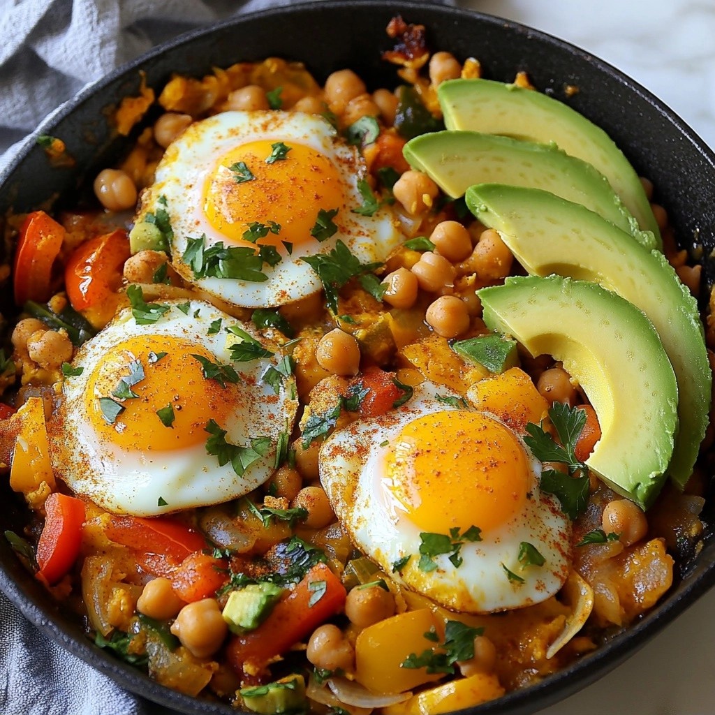 Smoky Eggs and Chickpea Breakfast Skillet Delight