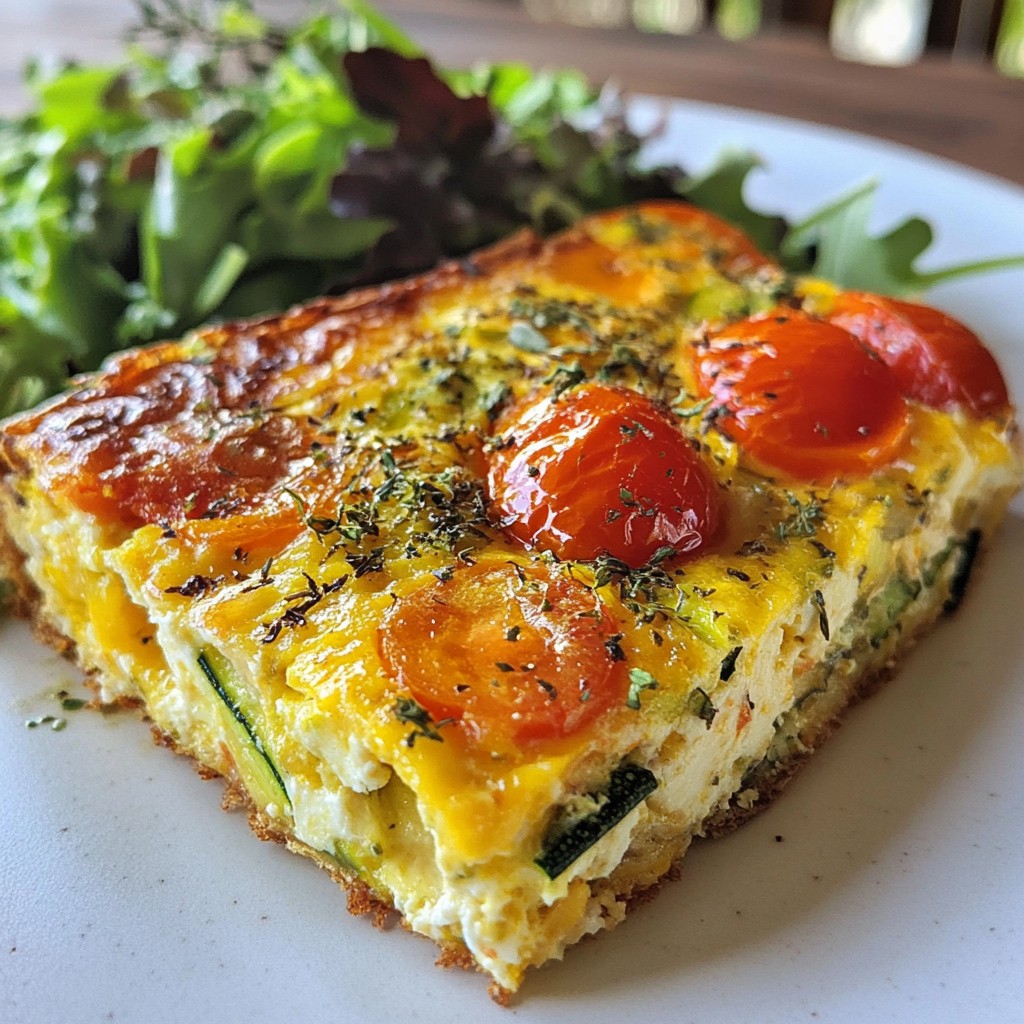 Savory Brunch Herb and Cheese Frittata Recipe