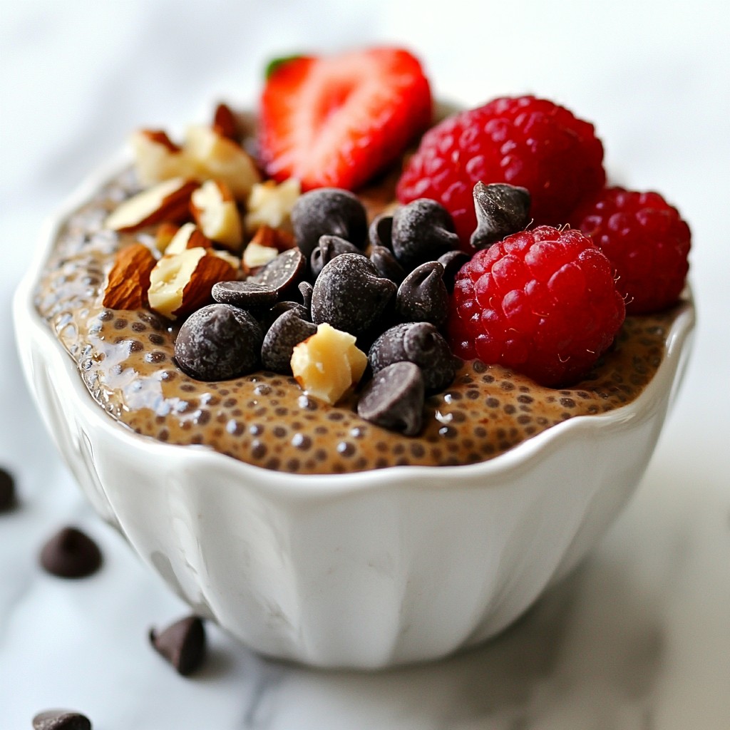 Overnight Breakfast Mocha Coffee Chia Pudding Delight