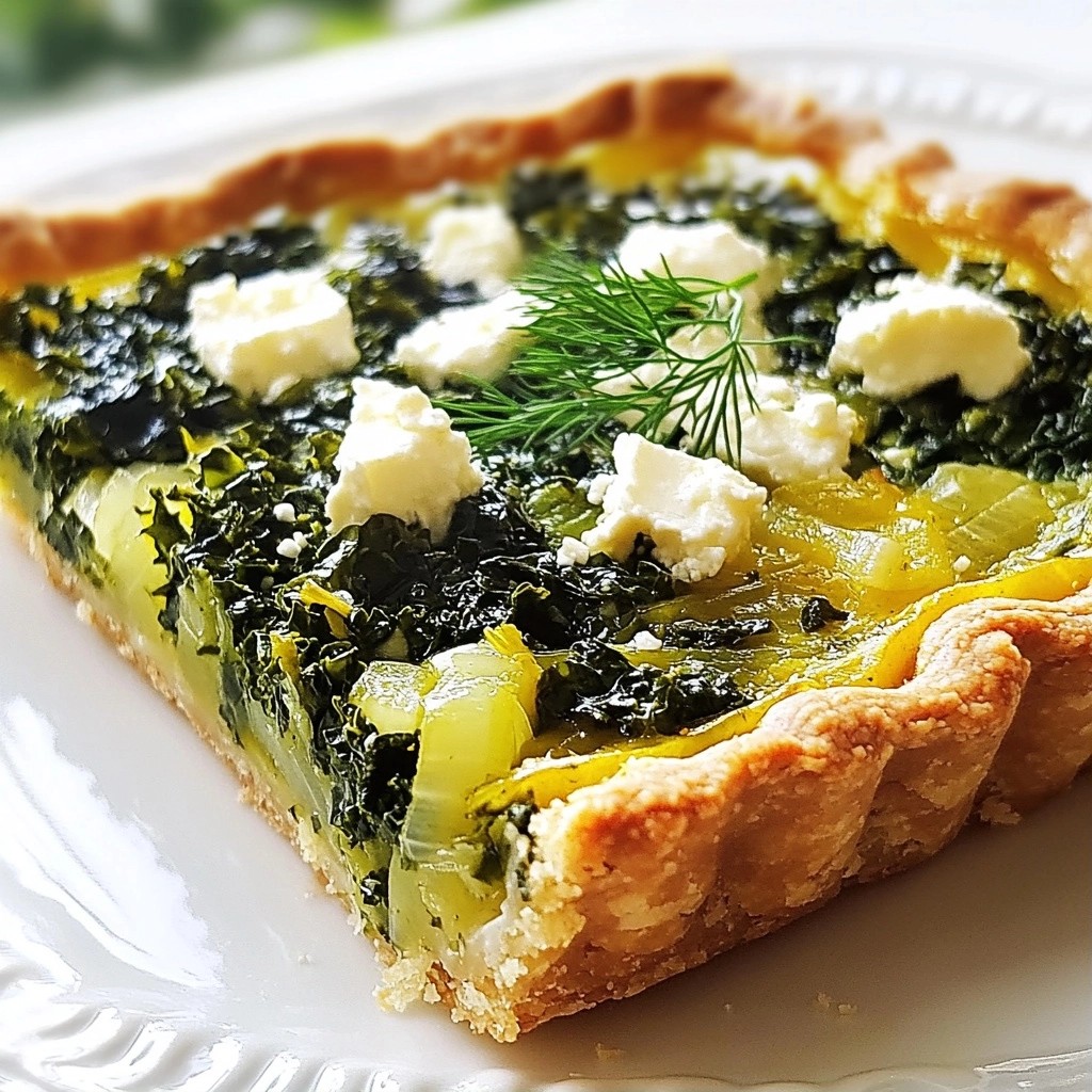 Savory Brunch Kale and Feta Cheese Tart Delight