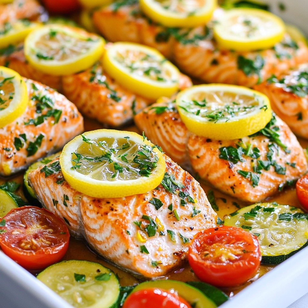 One Pan Lemon Herb Salmon for Flavorful Dinner