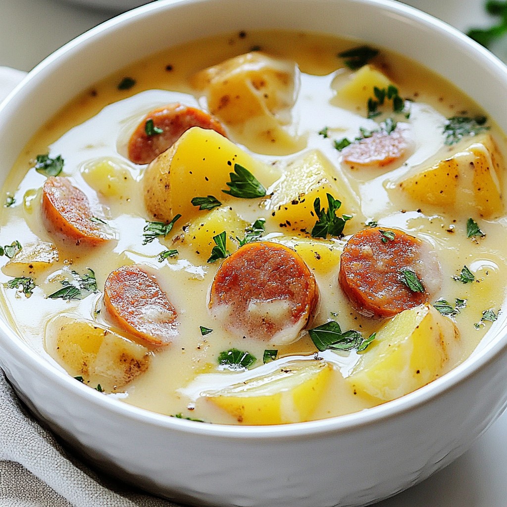 Creamy Kielbasa Potato Soup Flavorful and Satisfying