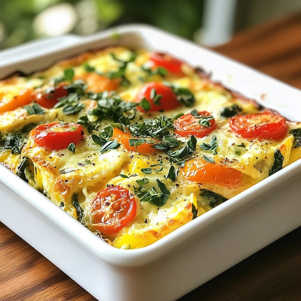 Herb Infused Egg and Vegetable Breakfast Bake Delight