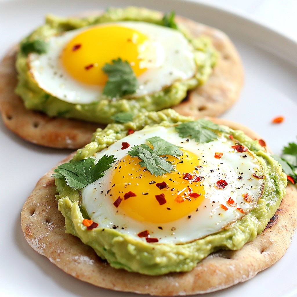 Quick Breakfast Avocado and Egg Flatbread Recipe
