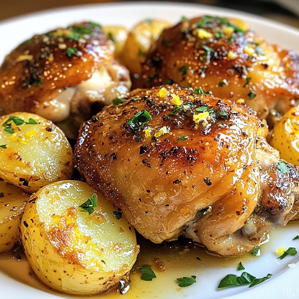 Garlic Butter Chicken and Potatoes Savory Delight