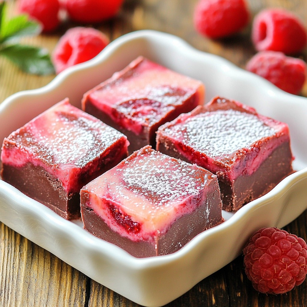 Raspberry Swirl Fudge Squares Delightful and Easy Treat