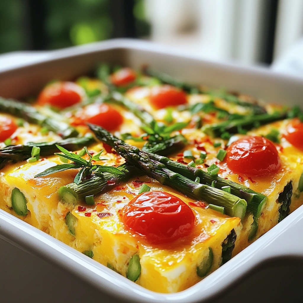 Gourmet Brunch Asparagus and Herb Egg Casserole Delight