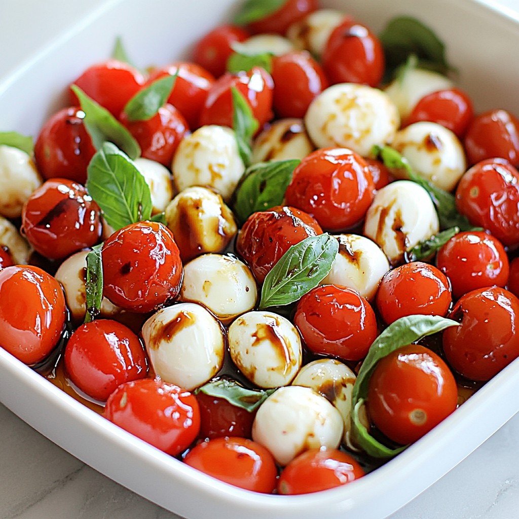 Roasted Tomato Caprese Salad Fresh and Flavorful Dish