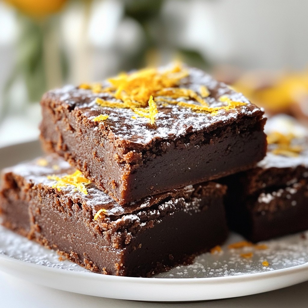 Sourdough Discard Brownies with Orange Zest Delight