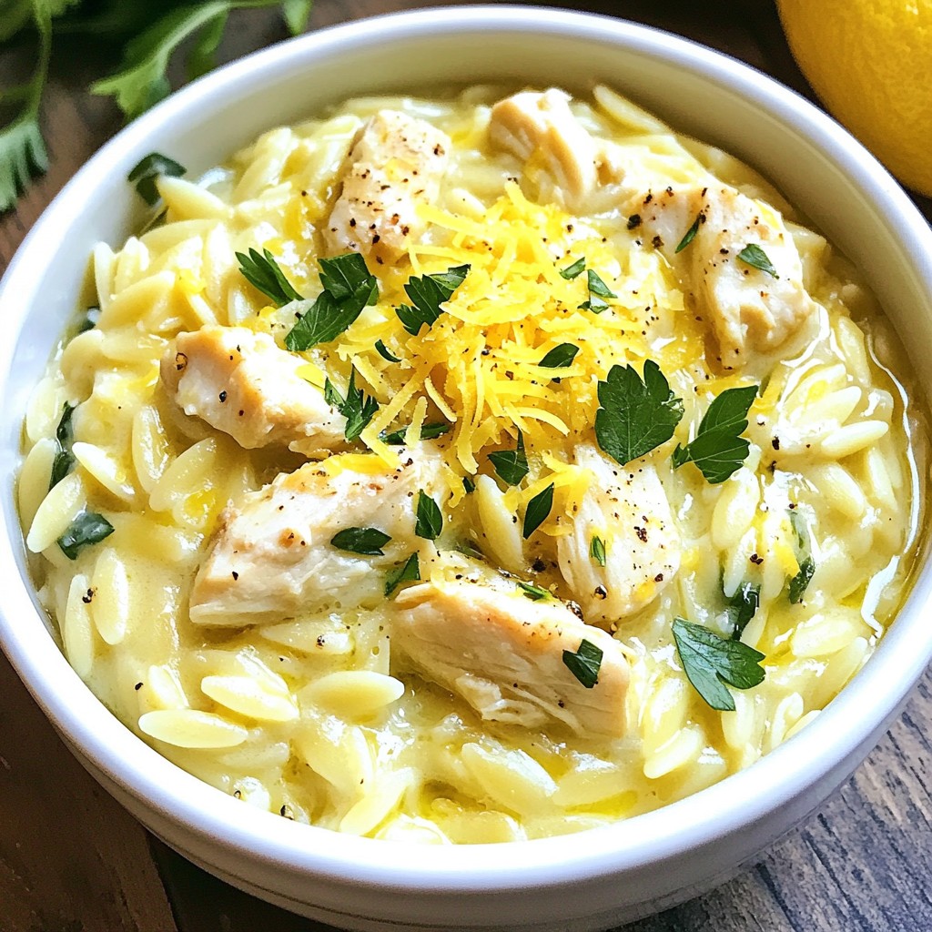 One-Pot Lemon Butter Orzo with Chicken Delight