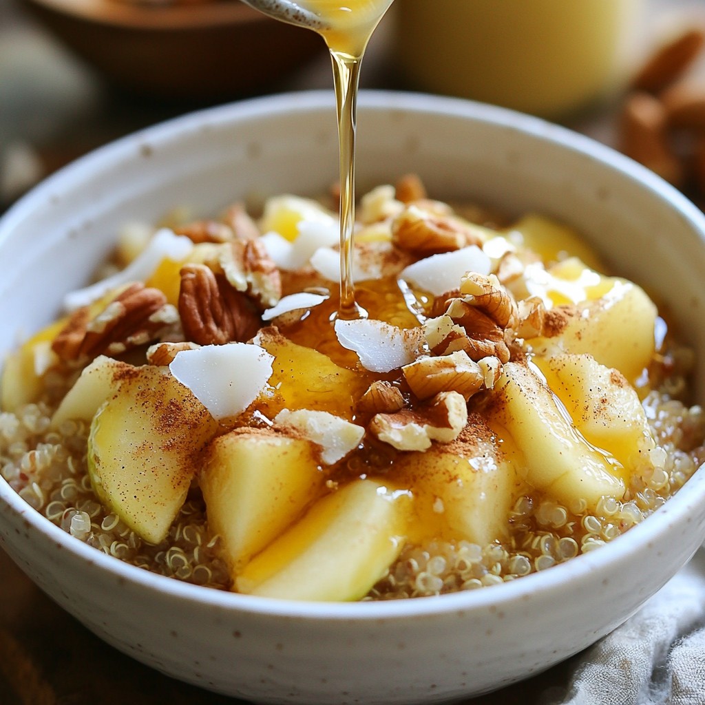 Overnight Breakfast Spiced Apple Quinoa Bowl Delight