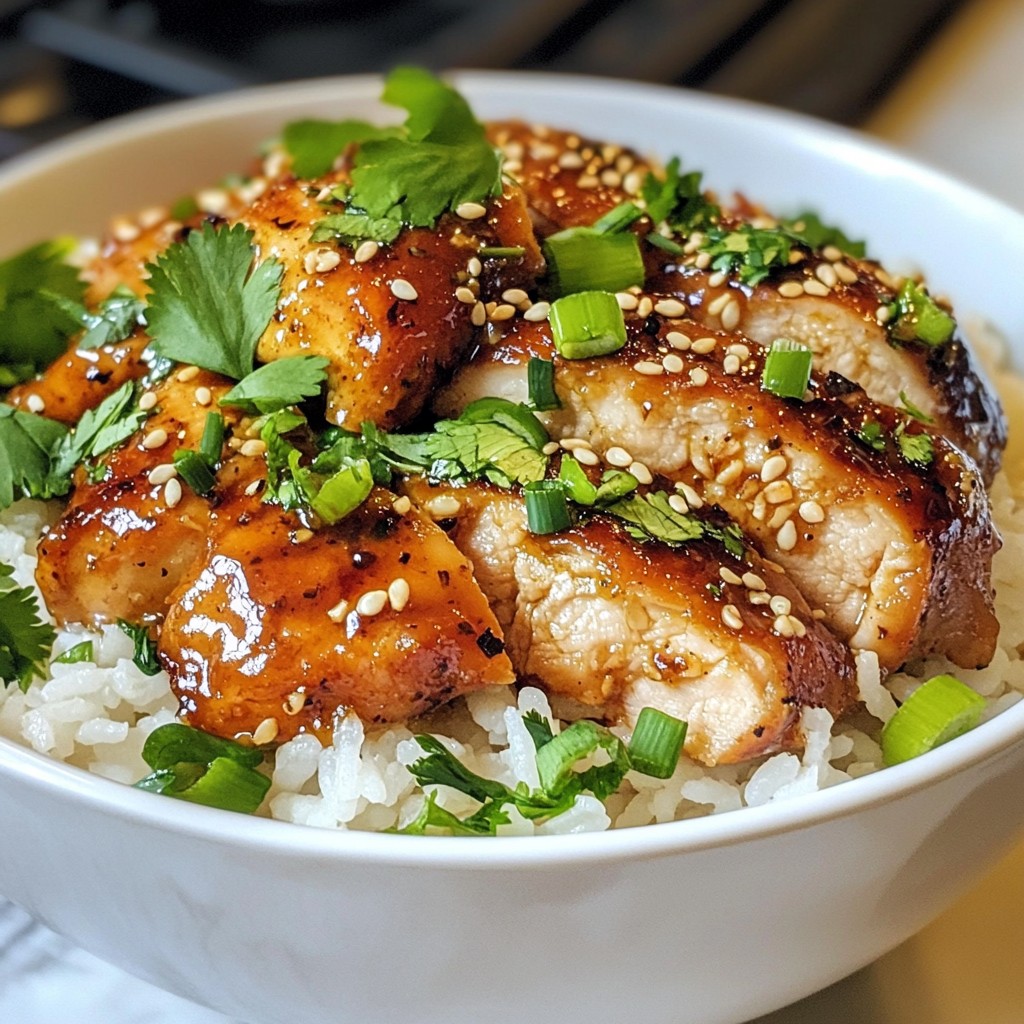 Caramelized Soy Chicken Rice Bowl Flavorful Delight