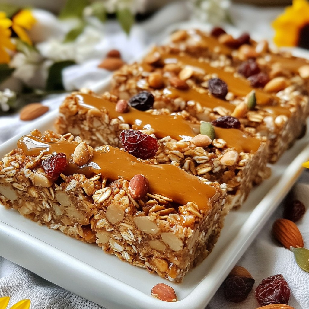Overnight Breakfast Nutty Banana Granola Bars Delight