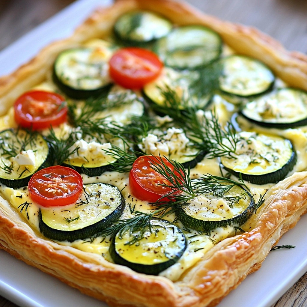 Herbed Brunch Zucchini and Feta Tart Delightful Dish