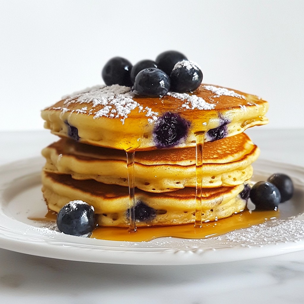 Fluffy Morning Blueberry Muffin Pancakes Delight