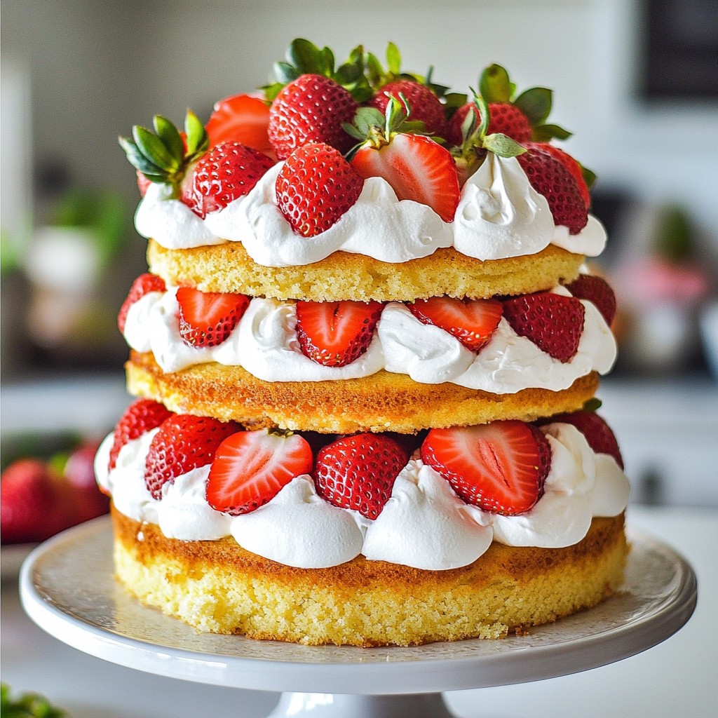 Strawberry Shortcake Layer Cake Delightful and Easy