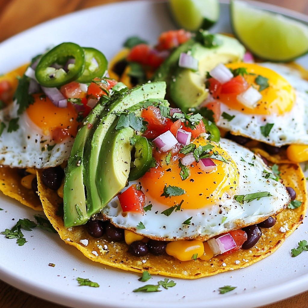 Spicy Breakfast Huevos Rancheros with Avocado Delight
