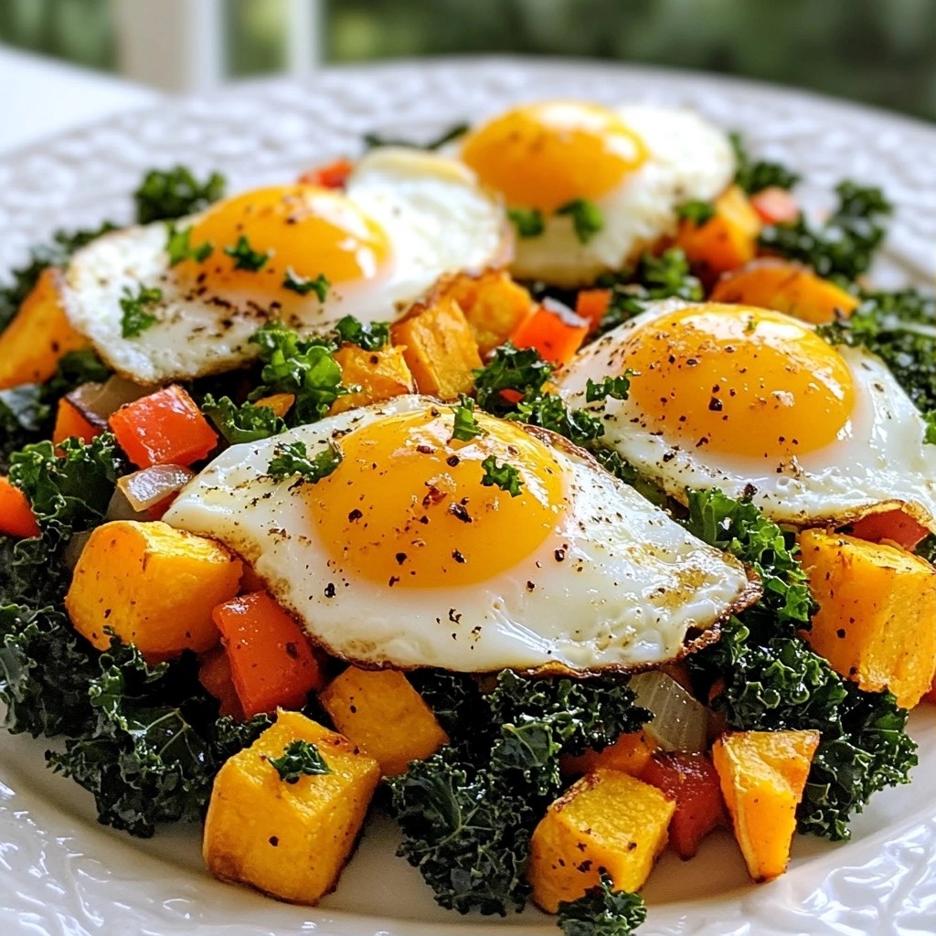 Savory Breakfast Sweet Potato and Kale Hash Recipe
