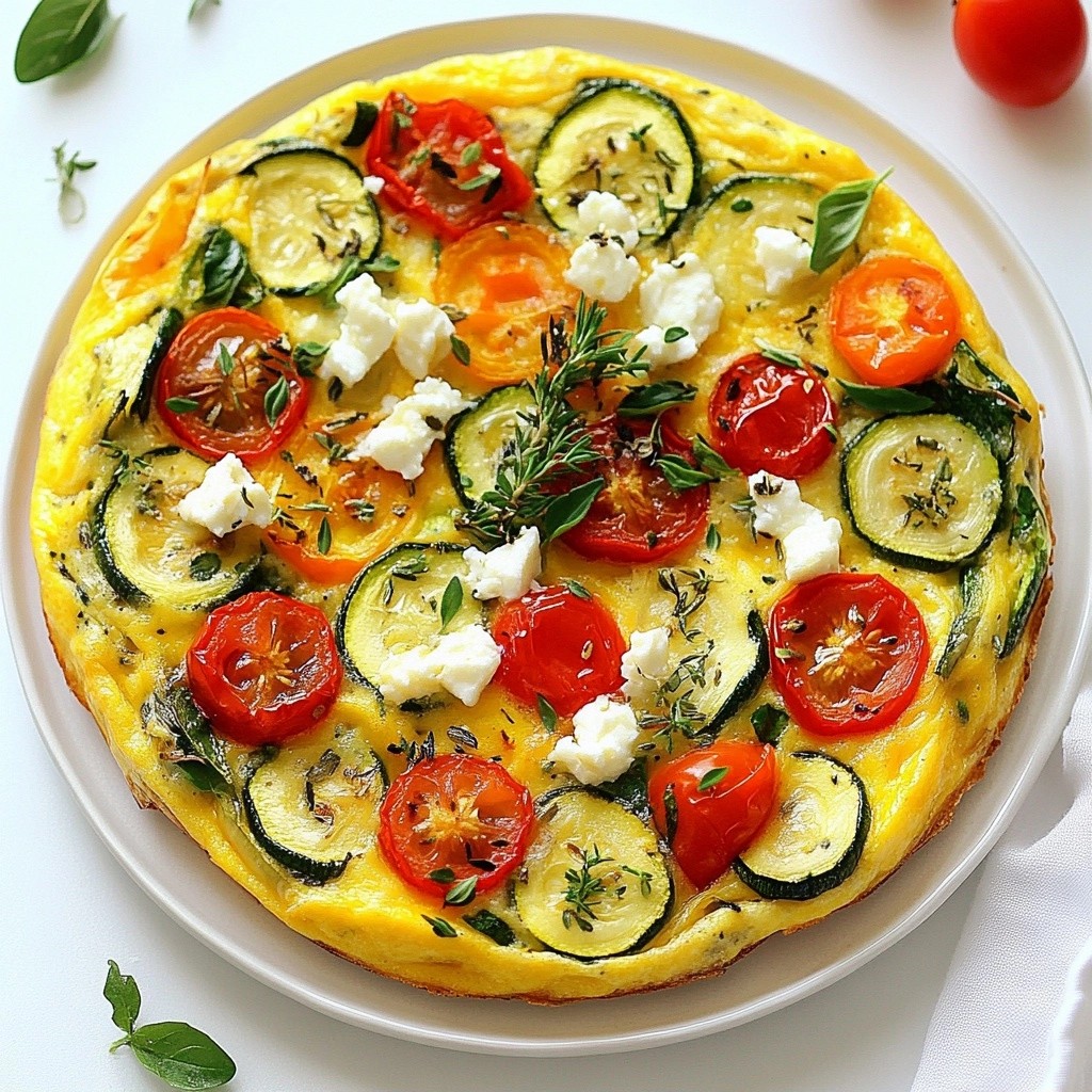 Savory Brunch Herb Roasted Vegetable Frittata Recipe