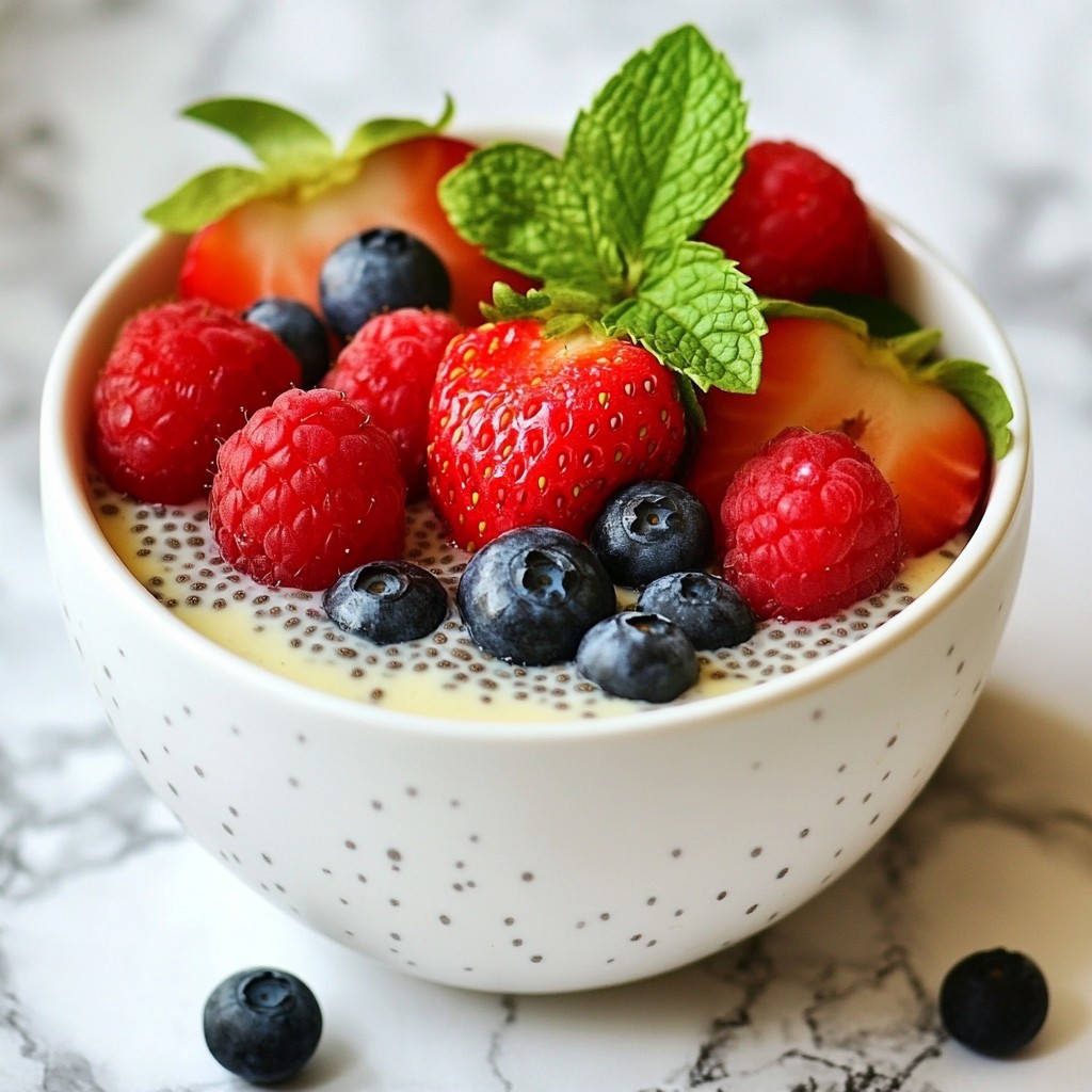 Overnight Chia Pudding with Fresh Berries Delight
