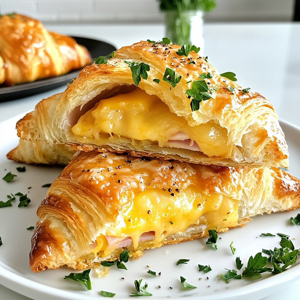 Baked Ham and Cheese Croissants Easy and Tasty Meal