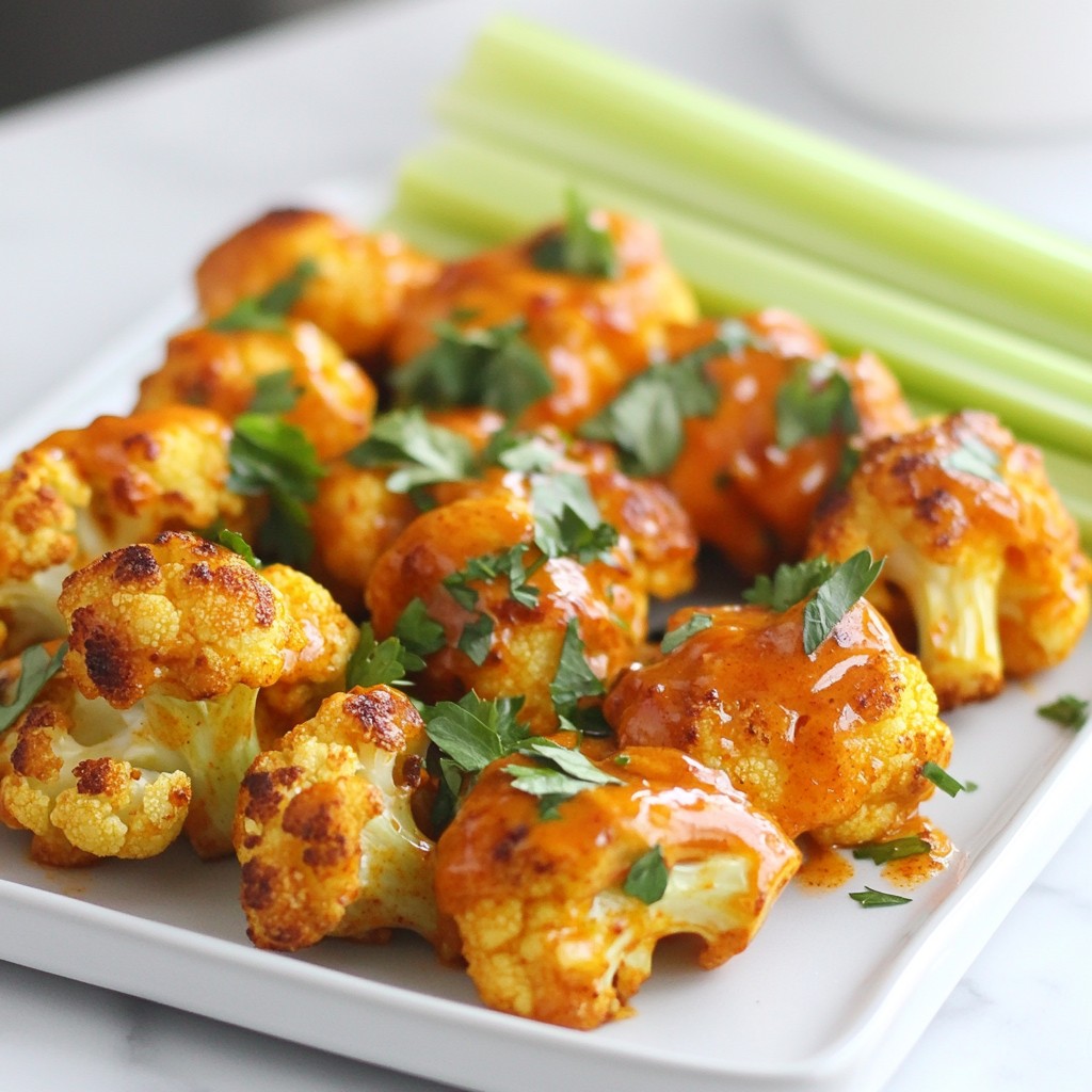 Vegan Buffalo Cauliflower Bites Spicy and Simple Treat