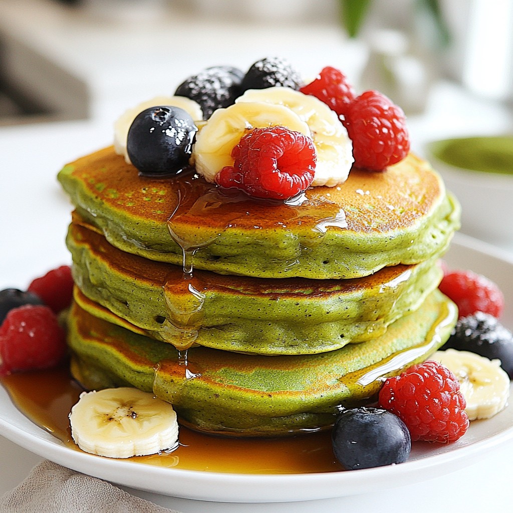 Fluffy Matcha Pancakes Easy and Quick Recipe