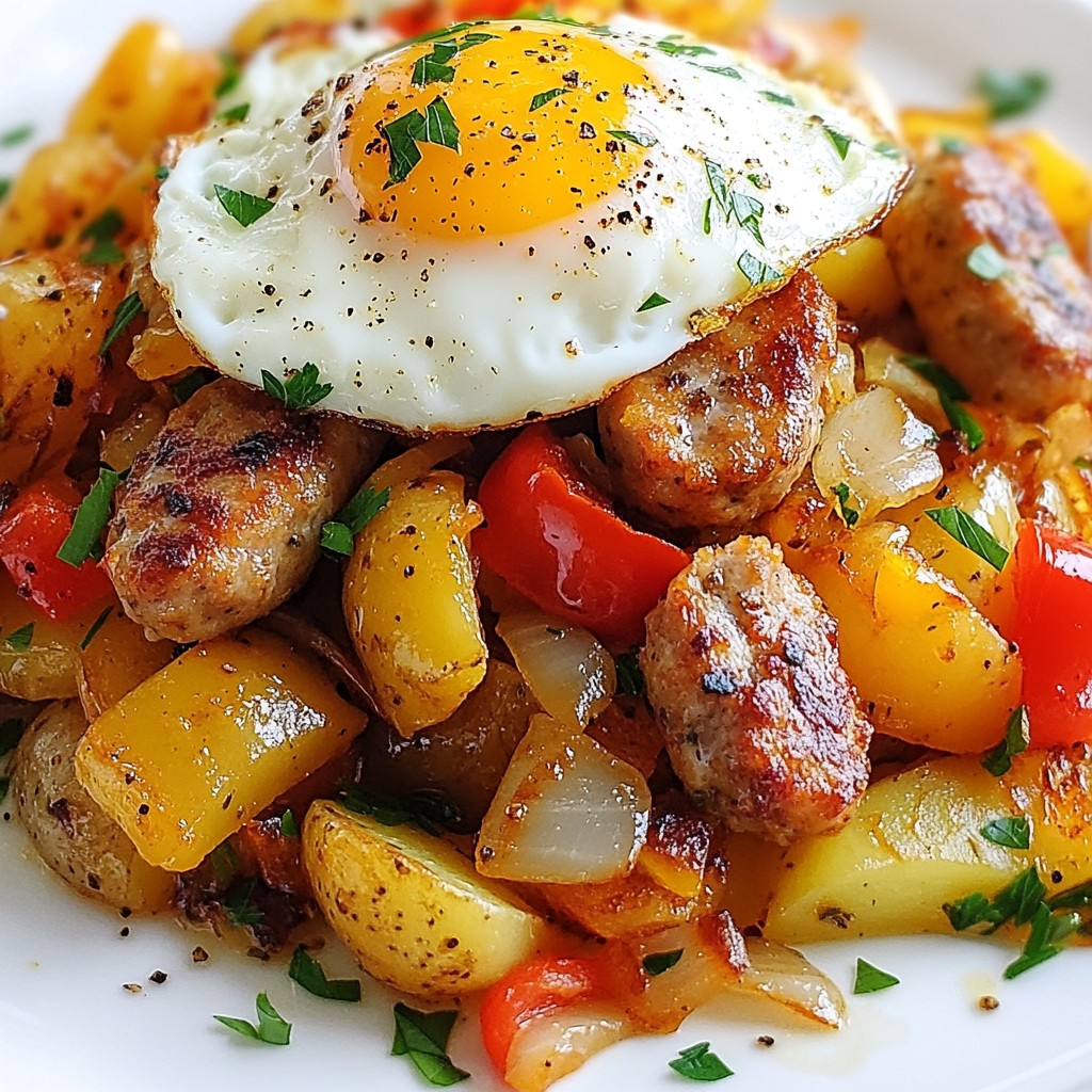 Savory Brunch Chicken Sausage and Potato Hash Delight