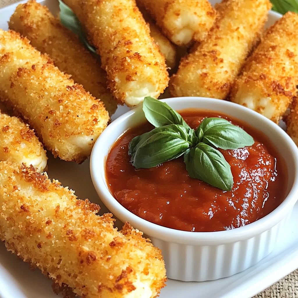 Crispy Mozzarella Sticks with Marinara Easy Recipe