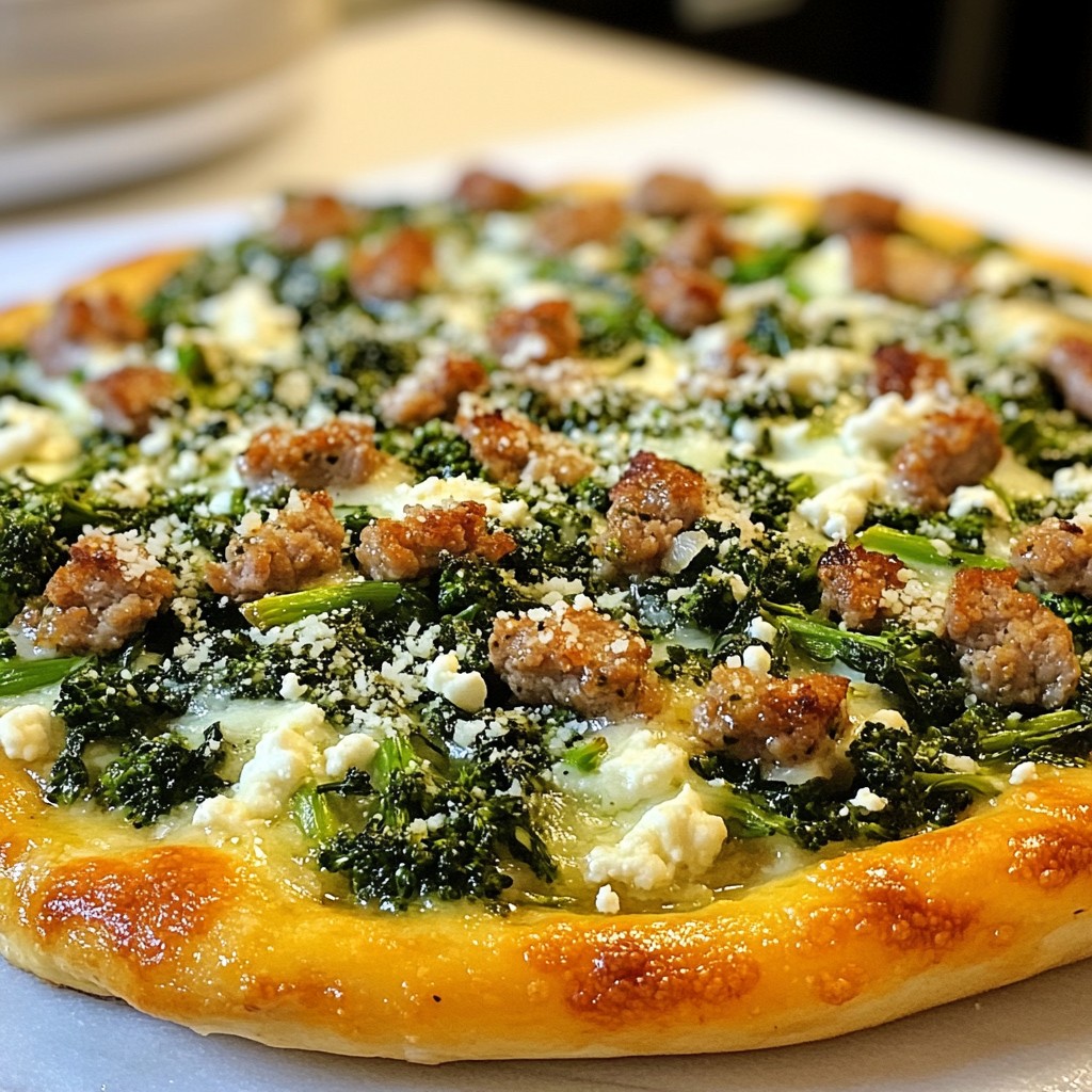 Turkey Sausage Broccoli Rabe Pizza Flavorful Delight