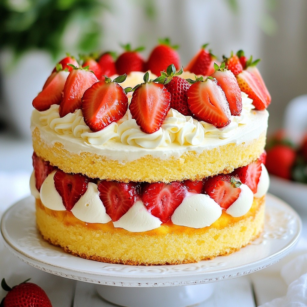 Strawberry Custard Delight Cake Rich and Creamy Treat