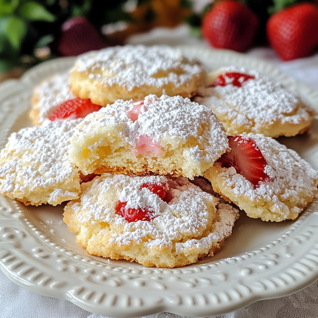 Strawberry Shortcake Cookies Delightfully Sweet Treat