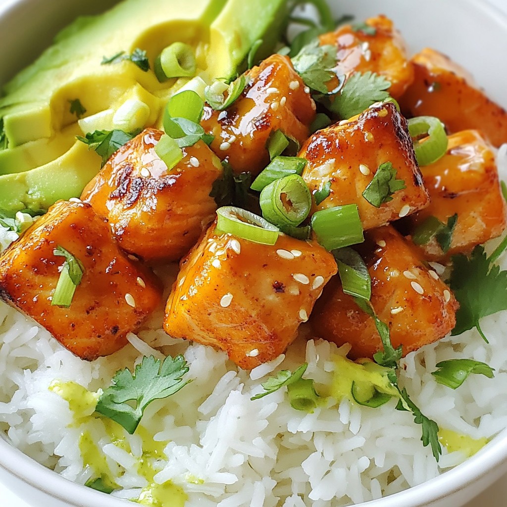 Bang Bang Salmon Bites Bowl Flavorful and Easy Meal