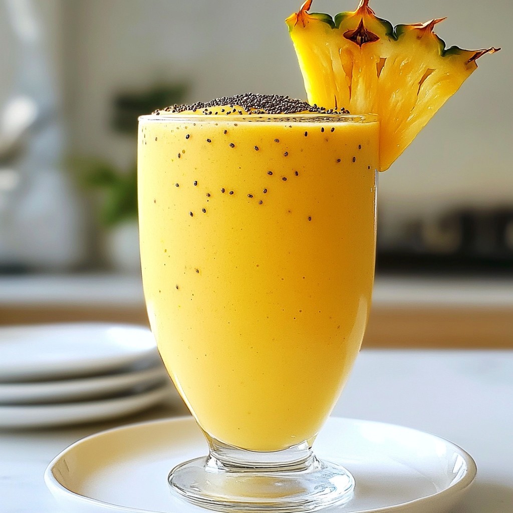 Pineapple Coconut Smoothie Bliss Refreshing Treat