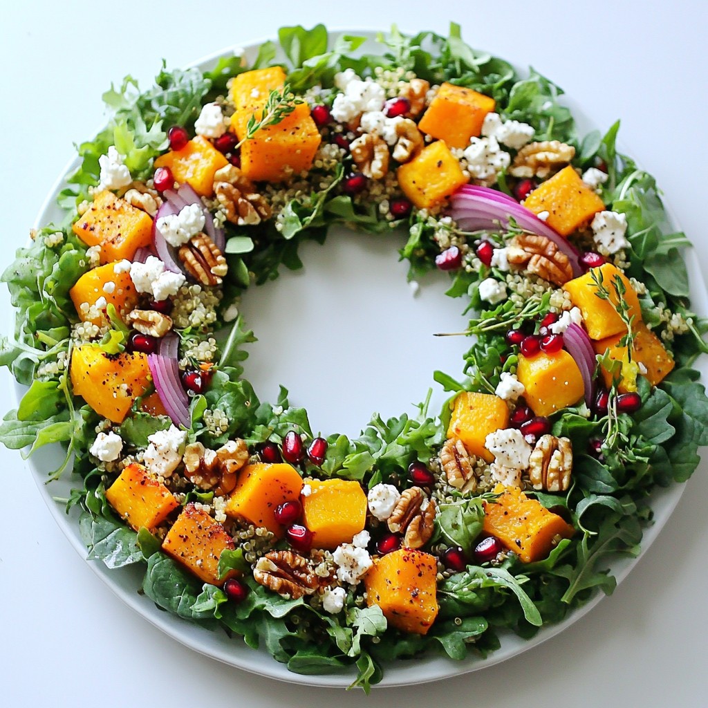 Winter Salad Wreath Colorful and Festive Delight