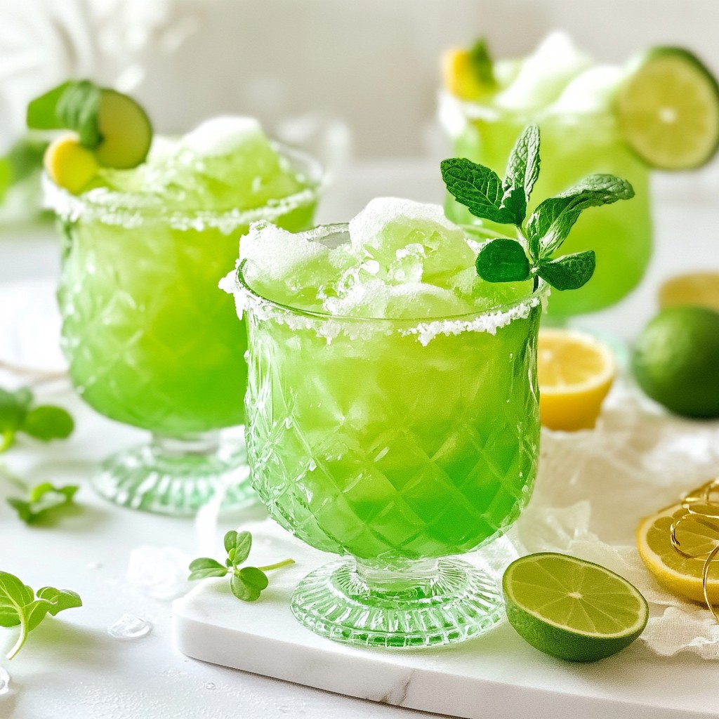 Sparkling Shamrock Punch Refreshing Party Drink