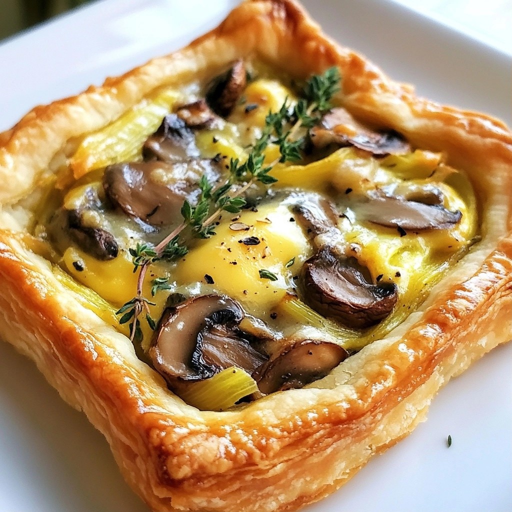 Savory Brunch Mushroom and Leek Egg Tart Recipe
