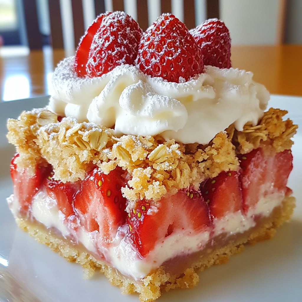 Strawberry Shortcake Crumble Bars Delightful Dessert
