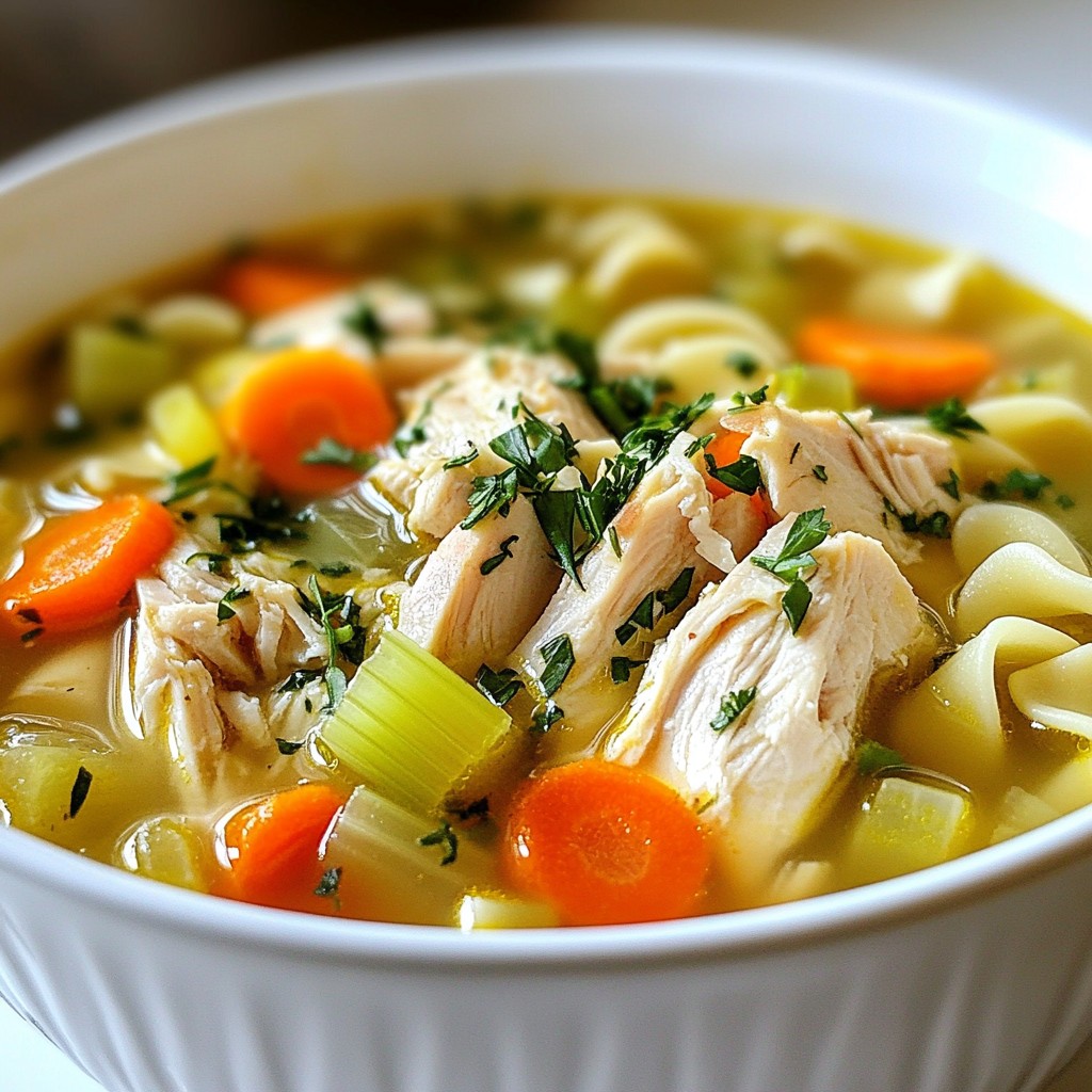 Classic Homemade Chicken Soup Comfort in a Bowl