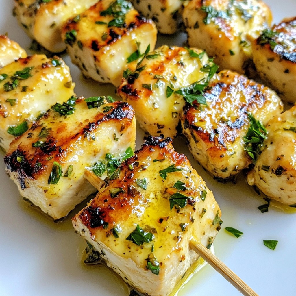 Garlic Parmesan Chicken Skewers Tasty Grilling Recipe