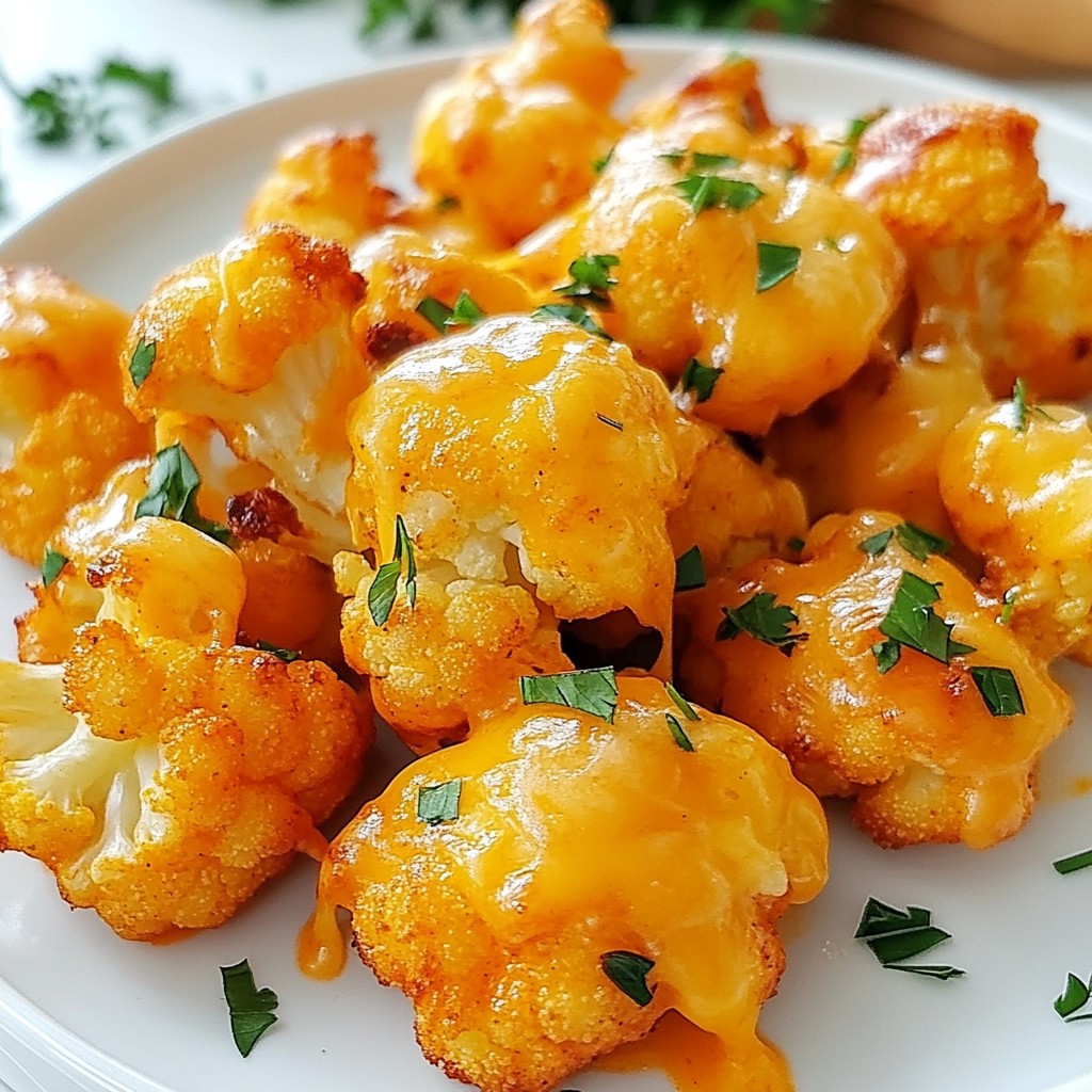 Cheesy Buffalo Cauliflower Bites Irresistibly Delicious