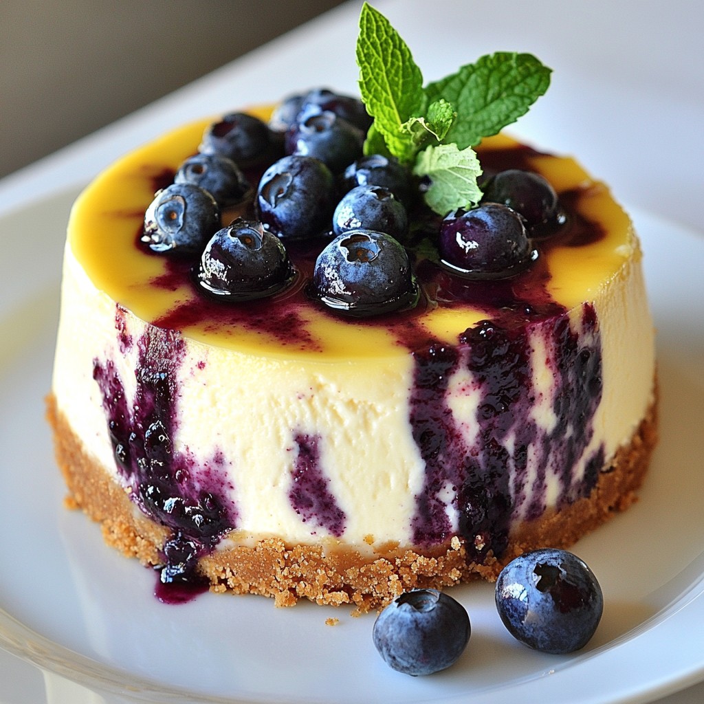 Lemon Blueberry Swirl Cheesecake Delightful Dessert