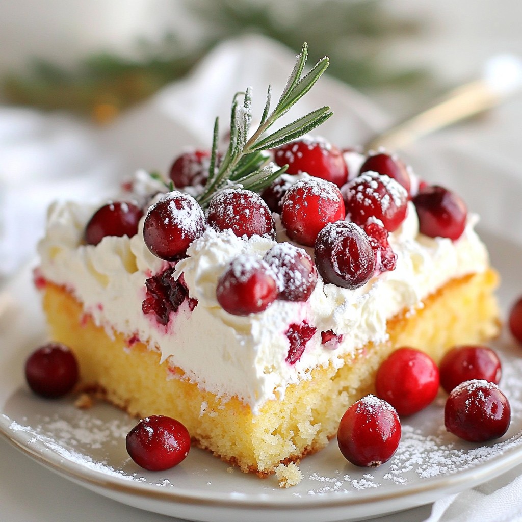 Cranberry Christmas Poke Cake Delightful Holiday Treat