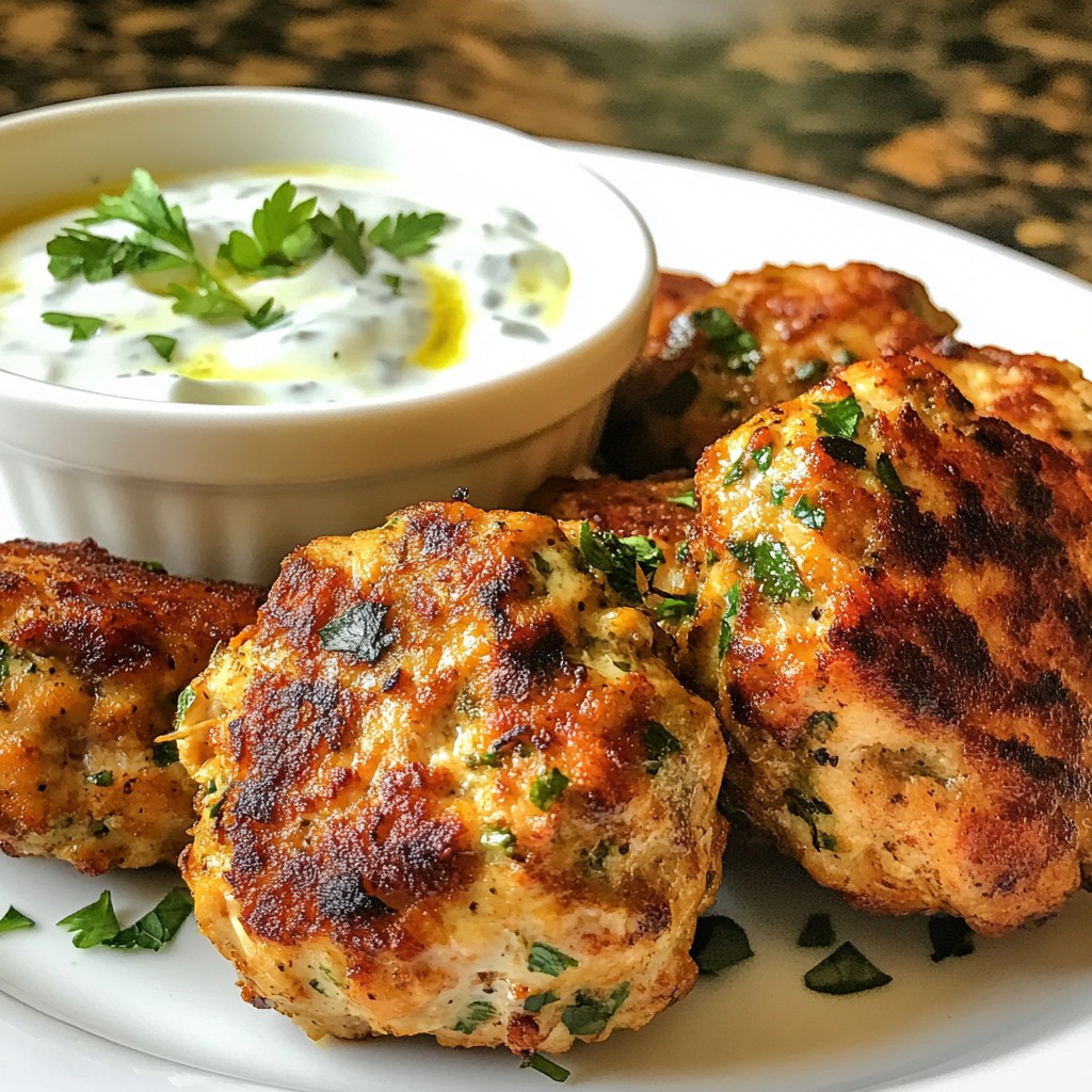 Satisfying Chicken Kofta with Garlic Yogurt Sauce
