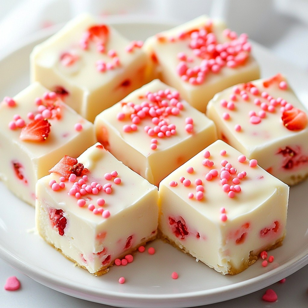 Strawberry Valentine Fudge Irresistible Sweet Treat