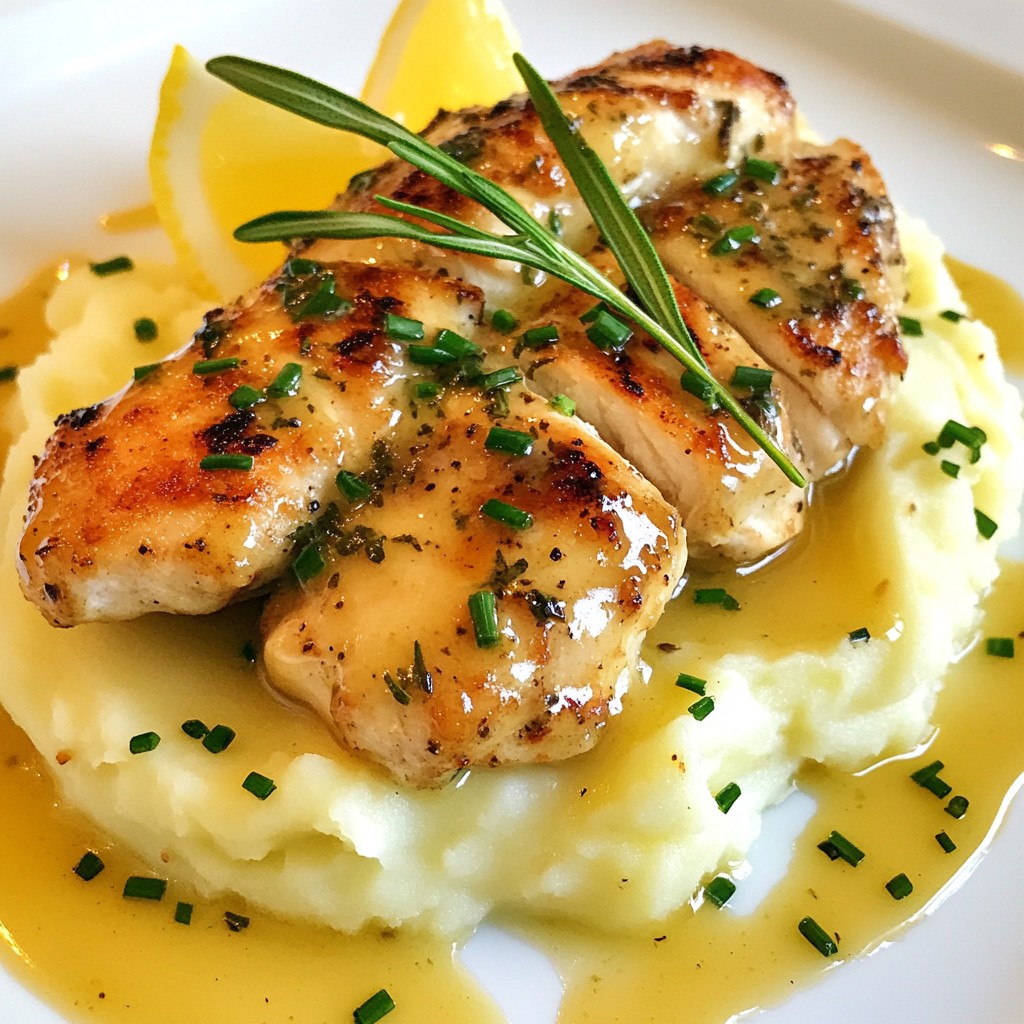 Garlic Herb Chicken with Mashed Potatoes Delight